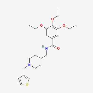 3,4,5-triethoxy-N-((1-(thiophen-3-ylmethyl)piperidin-4-yl)methyl)benzamide