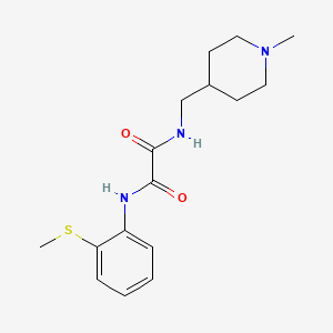 molecular formula C16H23N3O2S B2424538 N1-((1-methylpiperidin-4-yl)methyl)-N2-(2-(methylthio)phenyl)oxalamide CAS No. 953223-98-8