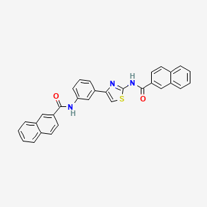 N-[3-[2-(naphthalene-2-carbonylamino)-1,3-thiazol-4-yl]phenyl]naphthalene-2-carboxamide