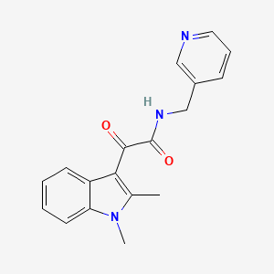 2-(1,2-dimethyl-1H-indol-3-yl)-2-oxo-N-(pyridin-3-ylmethyl)acetamide