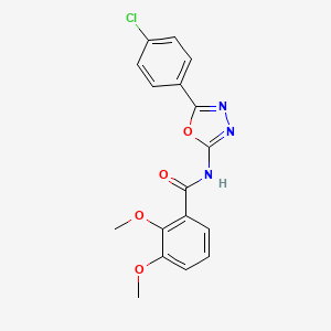molecular formula C17H14ClN3O4 B2424570 N-(5-(4-chlorophenyl)-1,3,4-oxadiazol-2-yl)-2,3-dimethoxybenzamide CAS No. 895443-13-7
