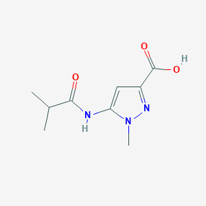 molecular formula C9H13N3O3 B2424571 5-Isobutyramido-1-methyl-1H-pyrazole-3-carboxylic acid CAS No. 1239753-88-8