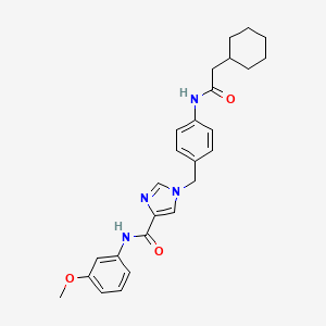 1-(4-(2-cyclohexylacetamido)benzyl)-N-(3-methoxyphenyl)-1H-imidazole-4-carboxamide