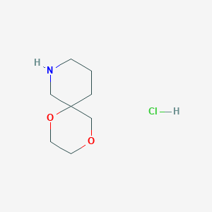 molecular formula C8H16ClNO2 B2424583 1,4-Dioxa-8-azaspiro[5.5]undecane hydrochloride CAS No. 2126159-62-2