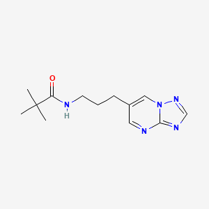 molecular formula C13H19N5O B2424587 N-(3-([1,2,4]triazolo[1,5-a]pyrimidin-6-yl)propyl)pivalamide CAS No. 2034324-21-3