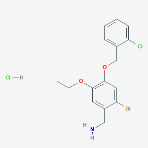 1-{2-Bromo-4-[(2-chlorobenzyl)oxy]-5-ethoxyphenyl}methanamine hydrochloride