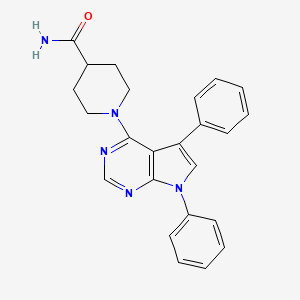 1-(5,7-diphenyl-7H-pyrrolo[2,3-d]pyrimidin-4-yl)piperidine-4-carboxamide