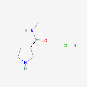 molecular formula C6H13ClN2O B2424600 (S)-N-Methylpyrrolidine-3-carboxamide hydrochloride CAS No. 1821771-15-6