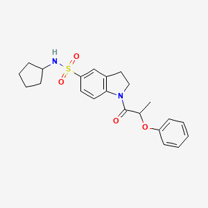 1-{5-[(Cyclopentylamino)sulfonyl]indolinyl}-2-phenoxypropan-1-one