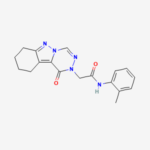 2-(1-oxo-7,8,9,10-tetrahydro-[1,2,4]triazino[4,5-b]indazol-2(1H)-yl)-N-(o-tolyl)acetamide