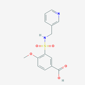 4-Methoxy-3-[(pyridin-3-ylmethyl)sulfamoyl]benzoic acid