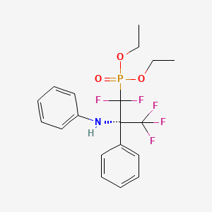 Diethyl (1,1,3,3,3-pentafluoro-2-phenyl-2-(phenylamino)propyl)phosphonate
