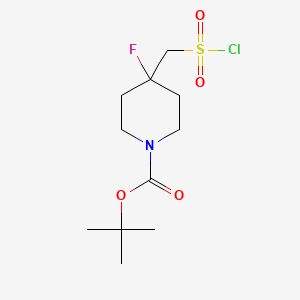 Tert-butyl 4-[(chlorosulfonyl)methyl]-4-fluoropiperidine-1-carboxylate