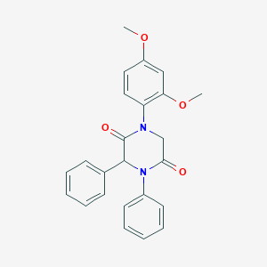 molecular formula C24H22N2O4 B242463 1-(2,4-Dimethoxyphenyl)-3,4-diphenyl-2,5-piperazinedione 