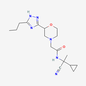 N-(1-cyano-1-cyclopropylethyl)-2-[2-(3-propyl-1H-1,2,4-triazol-5-yl)morpholin-4-yl]acetamide