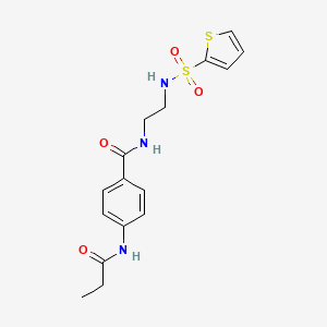 4-propionamido-N-(2-(thiophene-2-sulfonamido)ethyl)benzamide
