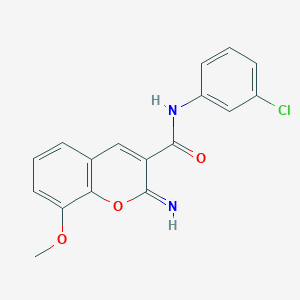 molecular formula C17H13ClN2O3 B2424636 N-(3-chlorophenyl)-2-imino-8-methoxy-2H-chromene-3-carboxamide CAS No. 891369-94-1