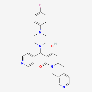 3-((4-(4-fluorophenyl)piperazin-1-yl)(pyridin-4-yl)methyl)-4-hydroxy-6-methyl-1-(pyridin-3-ylmethyl)pyridin-2(1H)-one