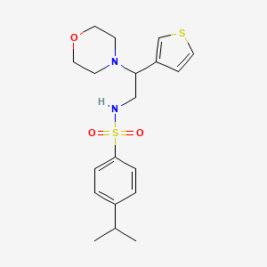4-isopropyl-N-(2-morpholino-2-(thiophen-3-yl)ethyl)benzenesulfonamide
