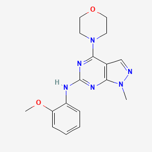 molecular formula C17H20N6O2 B2424649 N-(2-methoxyphenyl)-1-methyl-4-morpholin-4-ylpyrazolo[3,4-d]pyrimidin-6-amine CAS No. 897758-43-9