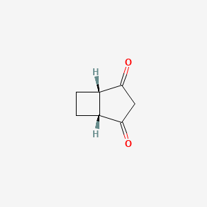 molecular formula C7H8O2 B2424653 (1alpha,5alpha)-Bicyclo[3.2.0]heptane-2,4-dione CAS No. 1105663-57-7