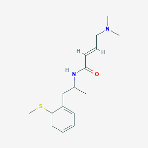 (E)-4-(Dimethylamino)-N-[1-(2-methylsulfanylphenyl)propan-2-yl]but-2-enamide