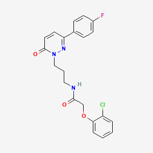 2-(2-chlorophenoxy)-N-(3-(3-(4-fluorophenyl)-6-oxopyridazin-1(6H)-yl)propyl)acetamide