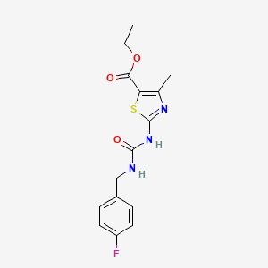 Ethyl 2-(3-(4-fluorobenzyl)ureido)-4-methylthiazole-5-carboxylate