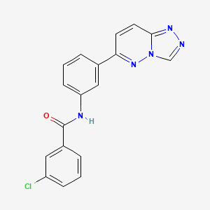 3-chloro-N-[3-([1,2,4]triazolo[4,3-b]pyridazin-6-yl)phenyl]benzamide