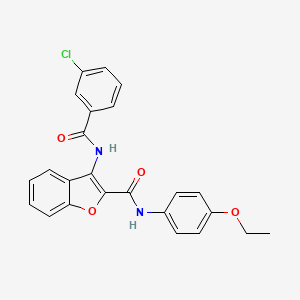 3-(3-chlorobenzamido)-N-(4-ethoxyphenyl)benzofuran-2-carboxamide