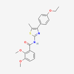 molecular formula C21H22N2O4S B2424688 N-[4-(4-ethoxyphenyl)-5-methyl-1,3-thiazol-2-yl]-2,3-dimethoxybenzamide CAS No. 922656-14-2