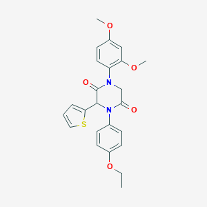 1-(2,4-Dimethoxyphenyl)-4-(4-ethoxyphenyl)-3-(2-thienyl)-2,5-piperazinedione