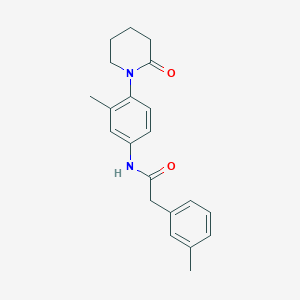 molecular formula C21H24N2O2 B2424705 N-(3-methyl-4-(2-oxopiperidin-1-yl)phenyl)-2-(m-tolyl)acetamide CAS No. 941918-68-9