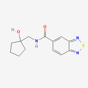 molecular formula C13H15N3O2S B2424715 N-((1-hydroxycyclopentyl)methyl)benzo[c][1,2,5]thiadiazole-5-carboxamide CAS No. 1219844-93-5