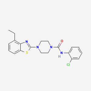 molecular formula C20H21ClN4OS B2424726 N-(2-chlorophenyl)-4-(4-ethylbenzo[d]thiazol-2-yl)piperazine-1-carboxamide CAS No. 1209451-34-2