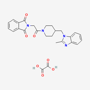 molecular formula C26H26N4O7 B2424727 2-(2-(4-((2-methyl-1H-benzo[d]imidazol-1-yl)methyl)piperidin-1-yl)-2-oxoethyl)isoindoline-1,3-dione oxalate CAS No. 1351643-90-7