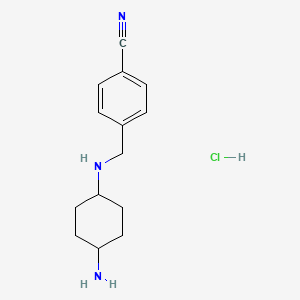 4-((((1r,4r)-4-Aminocyclohexyl)amino)methyl)benzonitrile hydrochloride