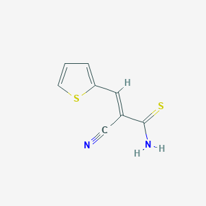 molecular formula C8H6N2S2 B2424735 Propenethiamide, 2-cyano-3-(2-thienyl)- CAS No. 68029-46-9