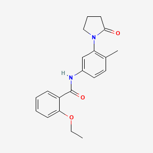 molecular formula C20H22N2O3 B2424737 2-ethoxy-N-(4-methyl-3-(2-oxopyrrolidin-1-yl)phenyl)benzamide CAS No. 941993-50-6