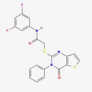 N-(3,5-difluorophenyl)-2-((4-oxo-3-phenyl-3,4-dihydrothieno[3,2-d]pyrimidin-2-yl)thio)acetamide