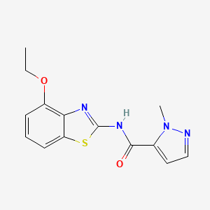 molecular formula C14H14N4O2S B2424756 N-(4-ethoxybenzo[d]thiazol-2-yl)-1-methyl-1H-pyrazole-5-carboxamide CAS No. 1211245-08-7