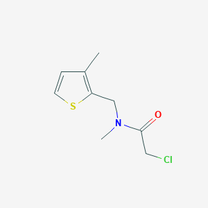 molecular formula C9H12ClNOS B2424758 2-Chloro-N-methyl-N-(3-methyl-thiophen-2-ylmethyl)-acetamide CAS No. 879361-74-7