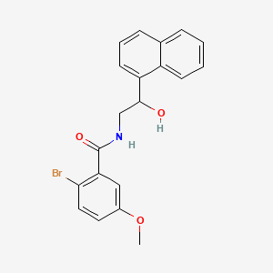 molecular formula C20H18BrNO3 B2424765 2-bromo-N-(2-hydroxy-2-(naphthalen-1-yl)ethyl)-5-methoxybenzamide CAS No. 1351597-98-2