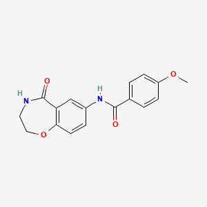 4-methoxy-N-(5-oxo-2,3,4,5-tetrahydrobenzo[f][1,4]oxazepin-7-yl)benzamide
