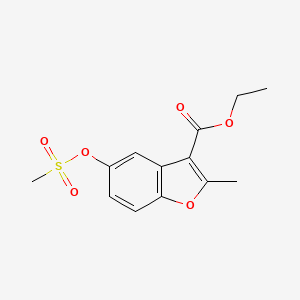 Ethyl 5-(methanesulfonyloxy)-2-methyl-1-benzofuran-3-carboxylate