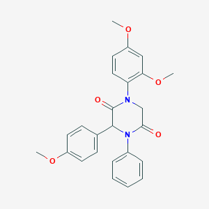 molecular formula C25H24N2O5 B242477 1-(2,4-Dimethoxyphenyl)-3-(4-methoxyphenyl)-4-phenyl-2,5-piperazinedione 