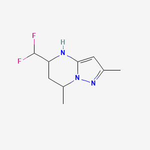 molecular formula C9H13F2N3 B2424773 5-(Difluoromethyl)-2,7-dimethyl-4,5,6,7-tetrahydropyrazolo[1,5-a]pyrimidine CAS No. 1789048-60-7