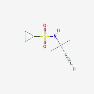 molecular formula C8H13NO2S B2424780 N-(2-methylbut-3-yn-2-yl)cyclopropanesulfonamide CAS No. 1342709-65-2