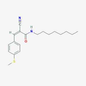 (Z)-2-Cyano-3-(4-methylsulfanylphenyl)-N-octylprop-2-enamide