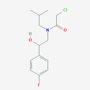 molecular formula C14H19ClFNO2 B2424790 2-Chloro-N-[2-(4-fluorophenyl)-2-hydroxyethyl]-N-(2-methylpropyl)acetamide CAS No. 2411243-02-0